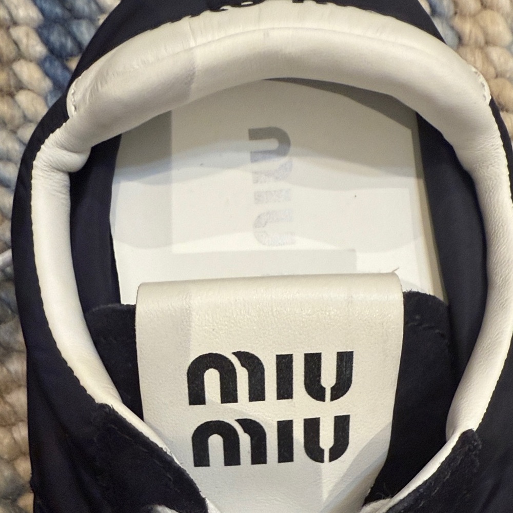 Miu Miu Navy and White Womens's Sneakers - Picture 2 of 3